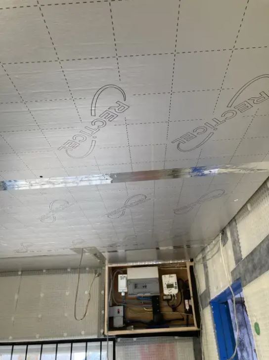 Membrane being applied