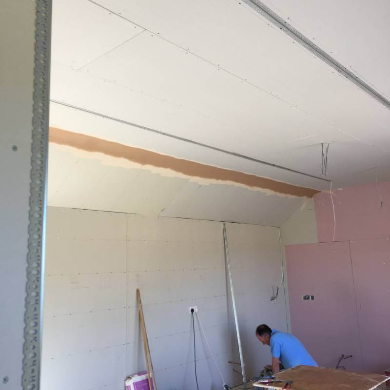 ceiling board plastering